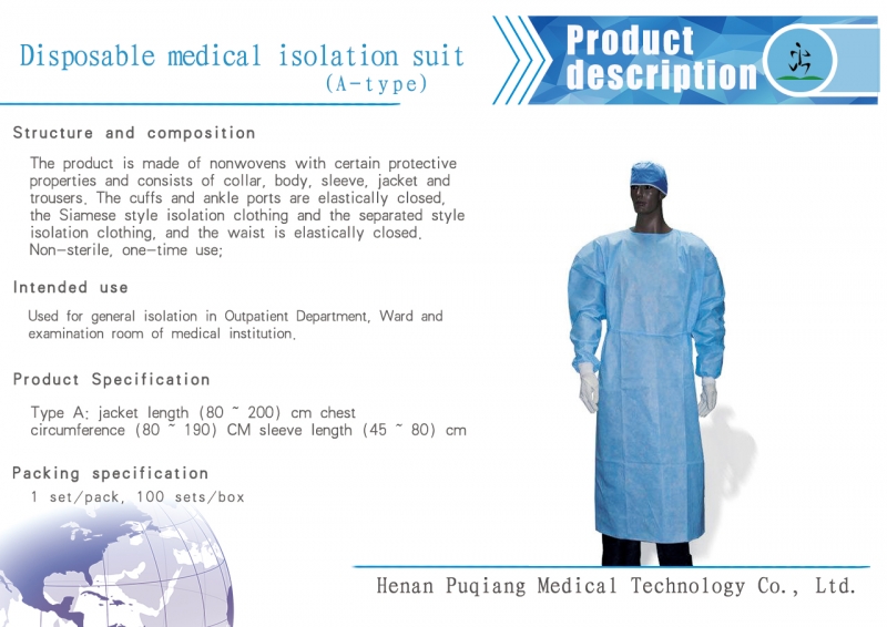 Disposable use of isolation clothing